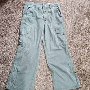 American Eagle Women's Dreamy Drape Cargo Pants - Light Green
